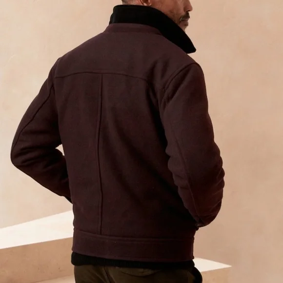 Banana Republic, Maroon Wool Short Jacket, Size L, Tags still on, never worn!